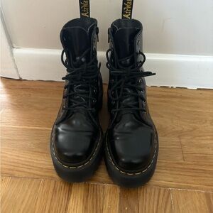 Dr. Martens Black Platform Combat Boots